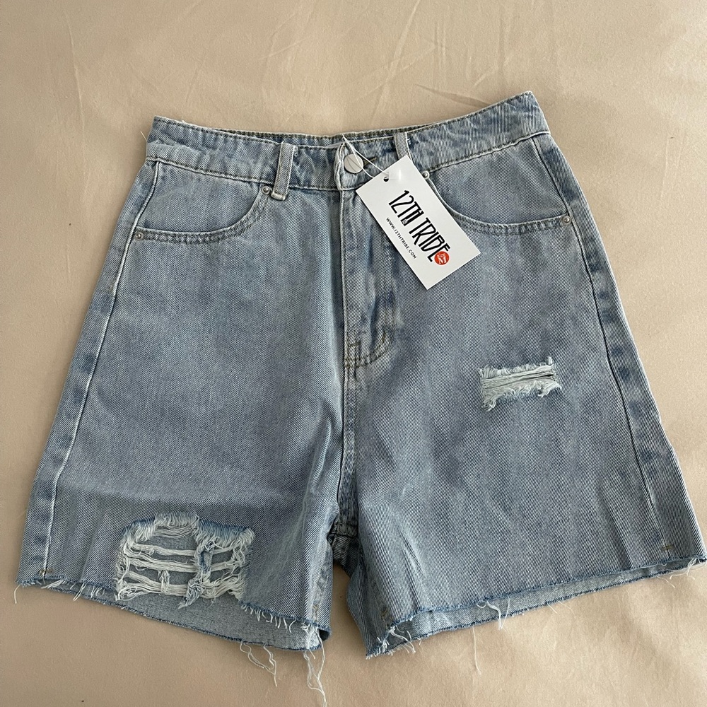 Denim high waist short -size womens medium